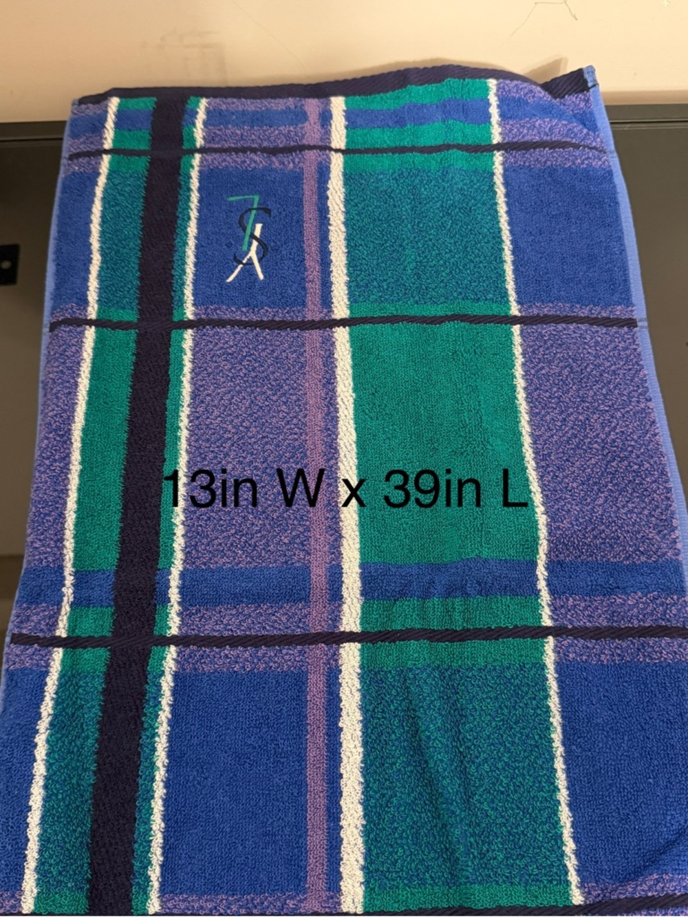 Yves Saint Laurent Pink & Teal Slippers, Handtowel, and Rug "Host Pick" - Picture 4 of 4